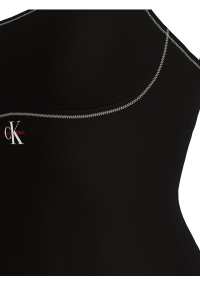 Calvin Klein Kadın Siyah Tek Parça Askılı Mayo-13552 Siyah