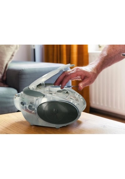 Lenco Scd-24tr - Taşınabilir Stereo Fm Radyo Ve Cd Çalar - Şeffaf