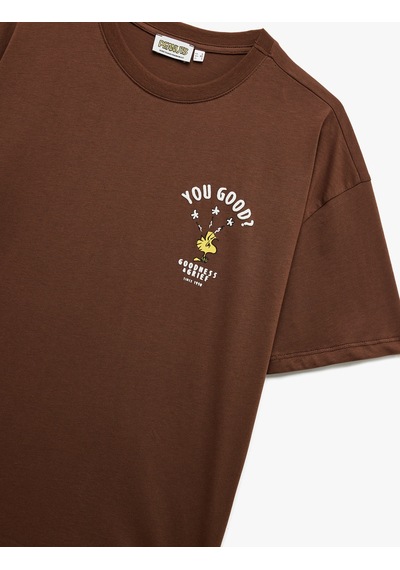 Koton Kısa Kollu Bisiklet Yaka Snoopy Baskılı Lisanslı Tişört Kahverengi 6wal10371ık Kahve Koton Kısa Kollu Bisiklet Yaka Snoopy Baskılı Lisanslı Tişört Kahverengi 6wal10371ık Kahve