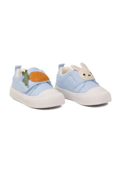 United Colors of Benetton Mavi Cırtlı Bebek İlk Adım Ayakkabı Bnı-11405 B Bebe Mavisi