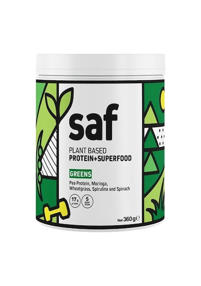Saf Bitkisel Protein + Superfood Greens Mix 360 Gr