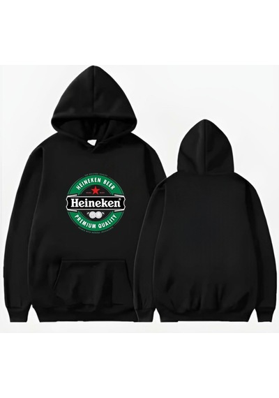 Startmore Heineken Baskılı Kapişonlu Sweat Siyah