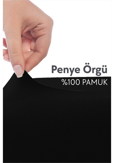 Calmera | %100 Pamuk Penye Lastikli Çarşaf | Tek Kişilik | Siyah