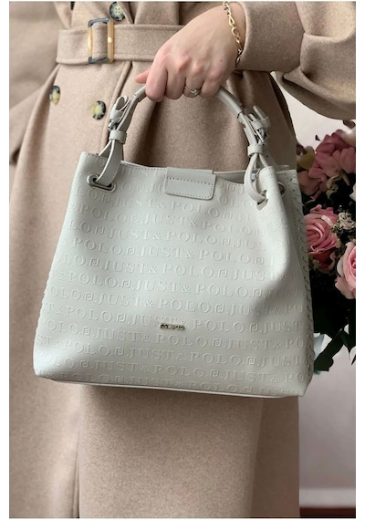 Just Polo Günlük Kombinlere Uygun Kadın Gri El Ve Omuz Çantası 6011mh