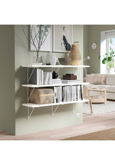 Ikea Bergshult/pershult Duvar Rafı Kombinasyonu 120x30 Cm Beyaz