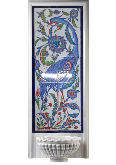 Armada Çini 40x100 Cm Ed 708 Sülünlü Eldekoru Çini Pano