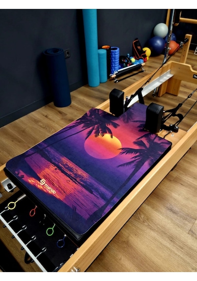 Reformer Pilates Mat ' Kaymaz' -'summer Sunset' Renkli