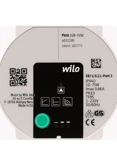 Wilo Yonos Para 25/8 Sc 75watt Sir. Pompası 130 Mm - 1''