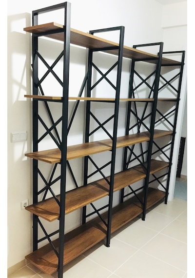 Metingüneşmobilya Günes Metal Dekoratif Ahşap Kitaplık 200X230 Cm Metingüneşmobilya Günes Metal Dekoratif Ahşap Kitaplık 200X230 Cm