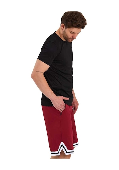 Adams Erkek Polyester Beyaz Şeritli Basketbol Şort 001