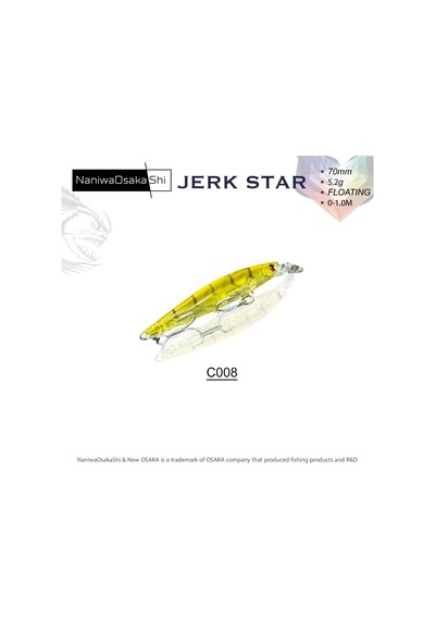 Nanıwaosakashı Jerkstar 70mm 5.2g Maket Balık