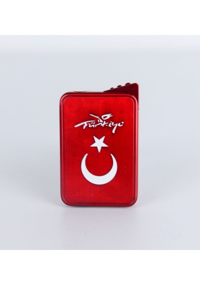 Mercitech Türkiye Logolu Ay Yıldızlı Metal Gövde Lüks Çakmak