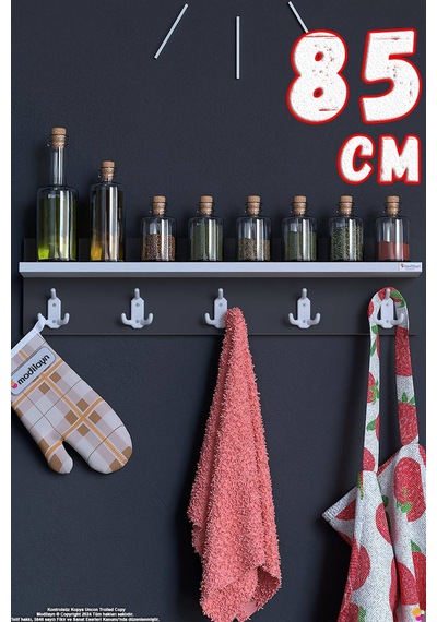 Kedi 15 Kancalı Mutfak Askısı 3'lü Set 71,4x19 Cm - Şık Tasarım, Çok Amaçlı Düzenleyici Ve Yer Tasarrufu Gri Kedi 15 Kancalı Mutfak Askısı 3'lü Set 71,4x19 Cm - Şık Tasarım, Çok Amaçlı Düzenleyici Ve Yer Tasarrufu Gri