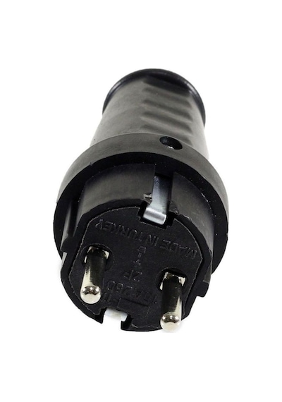 Yef Kauçuk Erkek Fiş 1x16 Topraklı Erkek Fiş