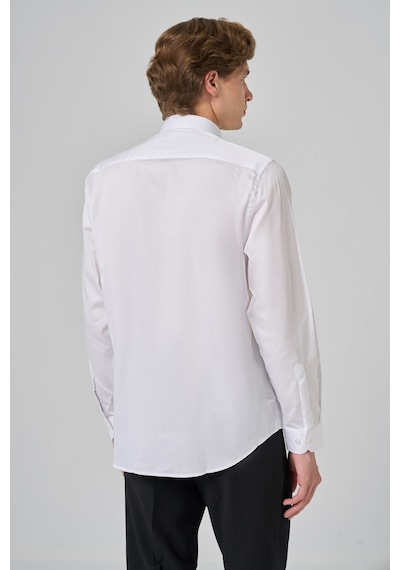 Morven Erkek Beyaz Dynamic Fit Sert Yaka Gömlek 26mc004005600 Beyaz