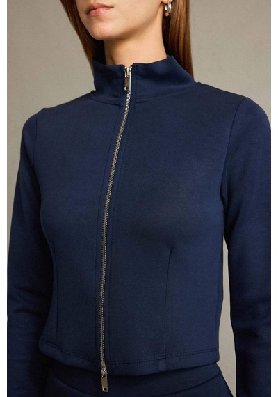 Defacto Yarım Balıkçı Yaka Modal Fermuarlı Sweatshirt G2921ax25aunv245 Lacivert