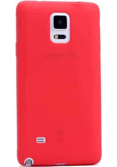 Galaxy Note 4 Kılıf Zore Premier Silikon Kapak Kırmızı