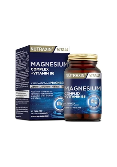 Magnezyum Complex 60 Tablet 125 Mg - Bisiglinat - Taurat - Malat - Sitrat - B6