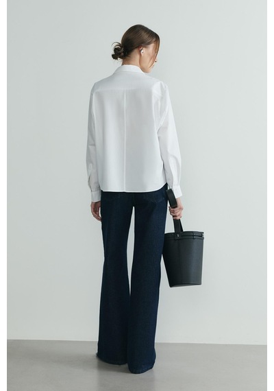 Suud Collection Beyaz Penny Basic Gömlek