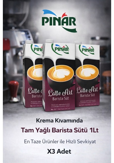 1lt Barista Art Süt X 3 Adet