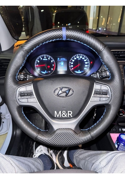 Hyundai İ20 Kaplama Deri Direksiyon Kılıfı Siyah