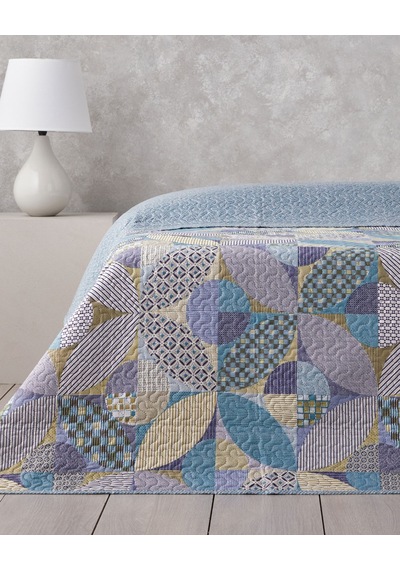 English Home Patch Square Çift Kişilik Çok Amaçlı Örtü 200x220 Cm Yeşil Yeşil