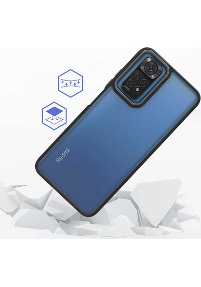 Zore Redmi Note 11 Global Kılıf Ogaa Flora Kapak - Rose Gold