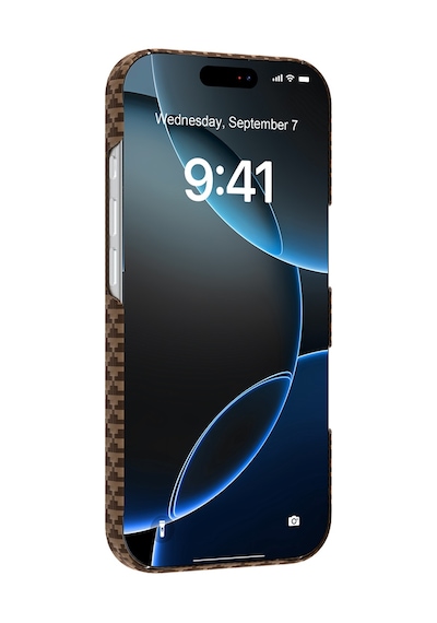 Apple Uyumlu iPhone 17 Pro Max Kılıf M-safe Şarjlı Raptic Aramid Skin Origin Serisi Kapak Kahverengi