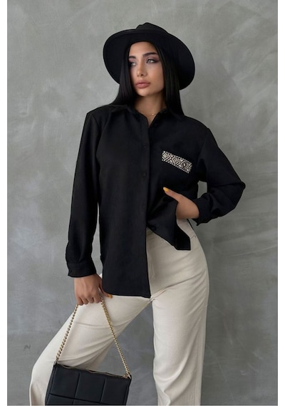 Verymoda Süet Gömlek - F1517 SİYAH