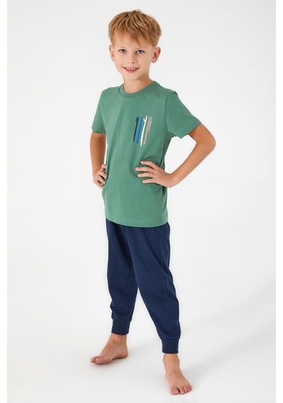 Roly Poly 3019 Afterwave Erkek Çocuk Kısa Kol Pijama Takım 001