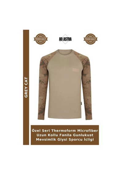 Grey Cat Özel Seri Thermoform Microfiber Uzun Kollu Fanila Gunlukust Mevsimlik Giysi Sporcu İcligi Çok Renkli
