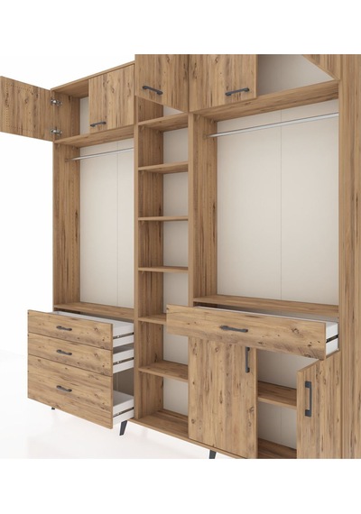 Arges Dolap 11 Raflı 4 Çekmeceli 2 Askılı 220x30x243 Çam-çam/çam Atlas Çam/atlas Çam Arges Dolap 11 Raflı 4 Çekmeceli 2 Askılı 220x30x243 Çam-çam/çam Atlas Çam/atlas Çam