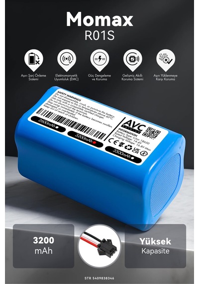 Momax R01s 3200mah Robot Süpürge Bataryası G.g