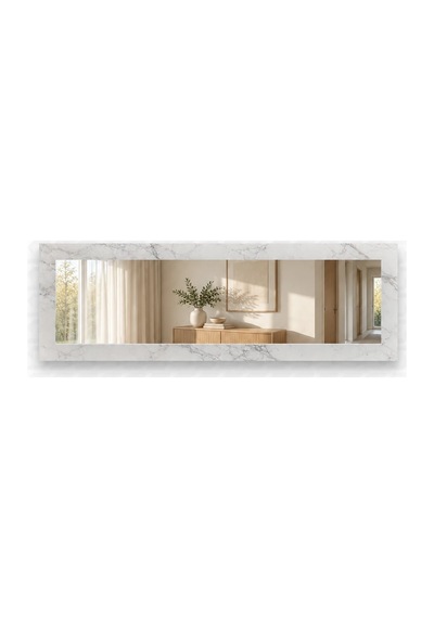 Nakkaş Yatay Panoramik Aynalı Dekoratif Cam Tablo - 110 X 36 Cm