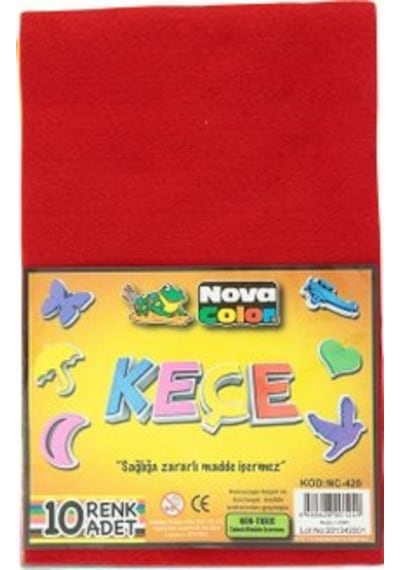 Nova Color Keçe 10  Renk