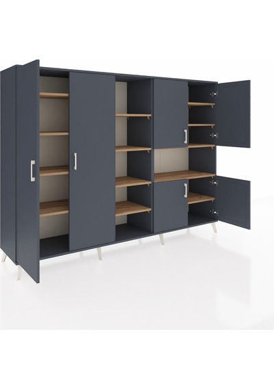Hyperion Dolap 13 Raflı 6 Kapaklı 220x44x163 Antrasit-antrasit/çam Antrasıt/atlas Çam - Antrasıt Hyperion Dolap 13 Raflı 6 Kapaklı 220x44x163 Antrasit-antrasit/çam Antrasıt/atlas Çam - Antrasıt