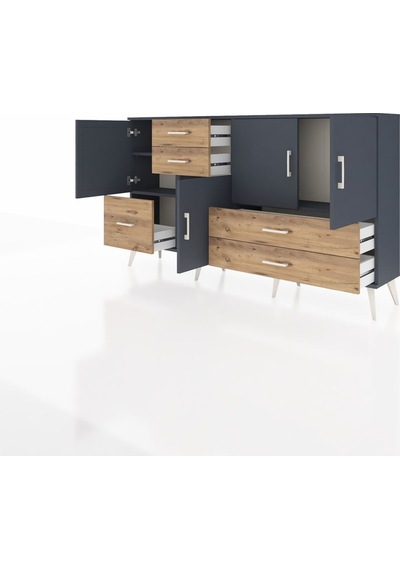 Arges Konsol 4 Raflı 5 Çekmeceli 4 Kapaklı 176x30x99 Antrasit-antrasit/çam Antrasıt/atlas Çam - Antrasıt Arges Konsol 4 Raflı 5 Çekmeceli 4 Kapaklı 176x30x99 Antrasit-antrasit/çam Antrasıt/atlas Çam - Antrasıt