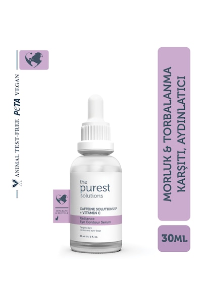 The Purest Solutions Torbalanma ve Morluk Karşıtı Serum 30 ML (Caffeine 5% + Vitamin C)