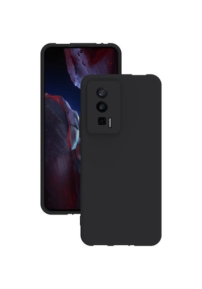 Xiaomi Poco F5 Pro Kılıf Kamera Korumalı Silikon Rubber Arka Kapak Siyah