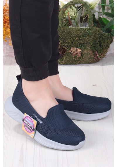 Fort King Karen Rahat Hafif Memory Foam Taban Sneaker Kadın Ayakkabı Lacivert
