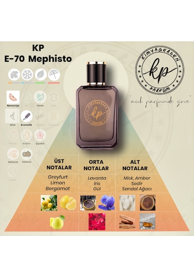 Kimyagerden E-70 Erkek Parfüm EDP 50 ML