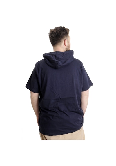 Mode Xl Büyük Beden Erkek T-Shirt Kapşonlu Toxıc 23119 Lacivert 001