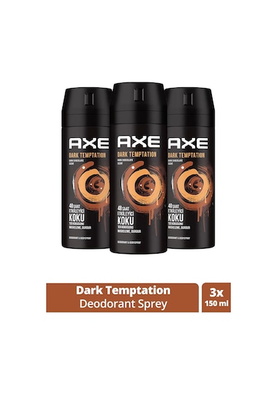 3 Adet Axe Dark Temptatıon Bay Parfüm Kofre 150 Ml