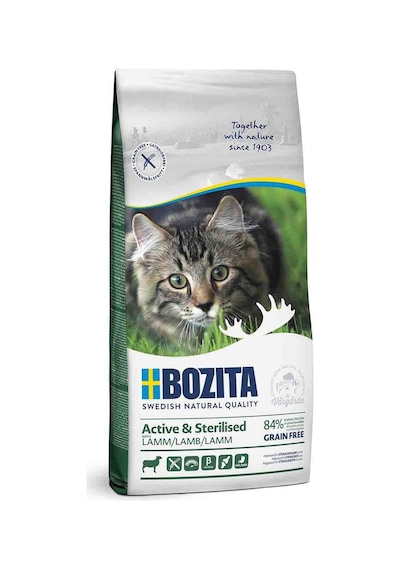 Bozita Active Kuzu Etli Kısırlaştırılmış Tahılsız Yetişkin Kedi Maması 10 KG