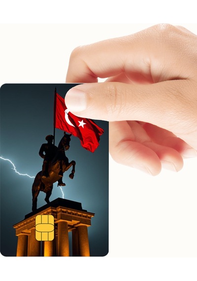 Atatürk 4'lü Set Kredi/banka Kart Kaplama Sticker Standart