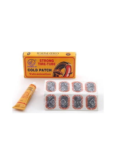 Bisiklet Lastik Yaması Soğuk Yama 48li Kare Gri - Siyah