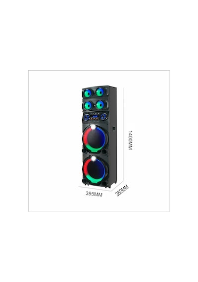 Gd-2126 Dijital Led Göstergeli Fm Radyolu Mikrofonlu Rgb Tws Çift 12 İnç Stereo Bass Kablosuz Karaoke Hoparlör