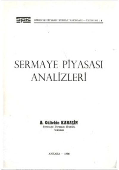 Sermaye Piyasası Analizleri Gültekin Karaşin 2.El İadesiz