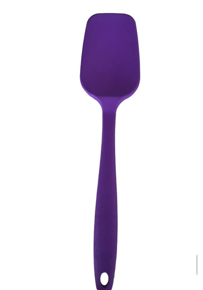 Pink Rose Bybirgül Büyük Boy Yanmaz Yapışmaz Silikon Spatula Kaşık Hamur Sıyırıcı Spatula Mor 3lü Set