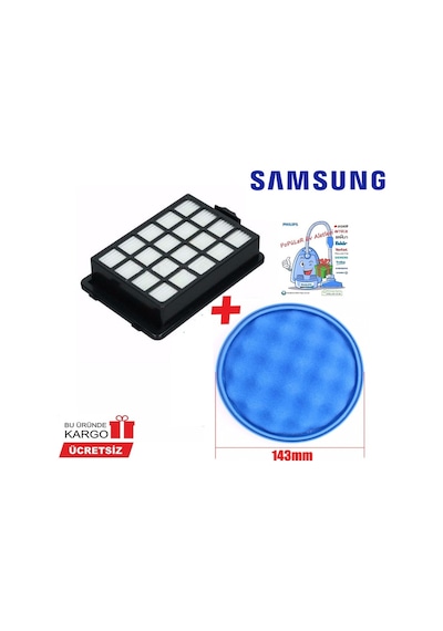 Samsung Uyumlu Sc15F50Vv Hepa Ve Sünger Filtre Seti (414717205)